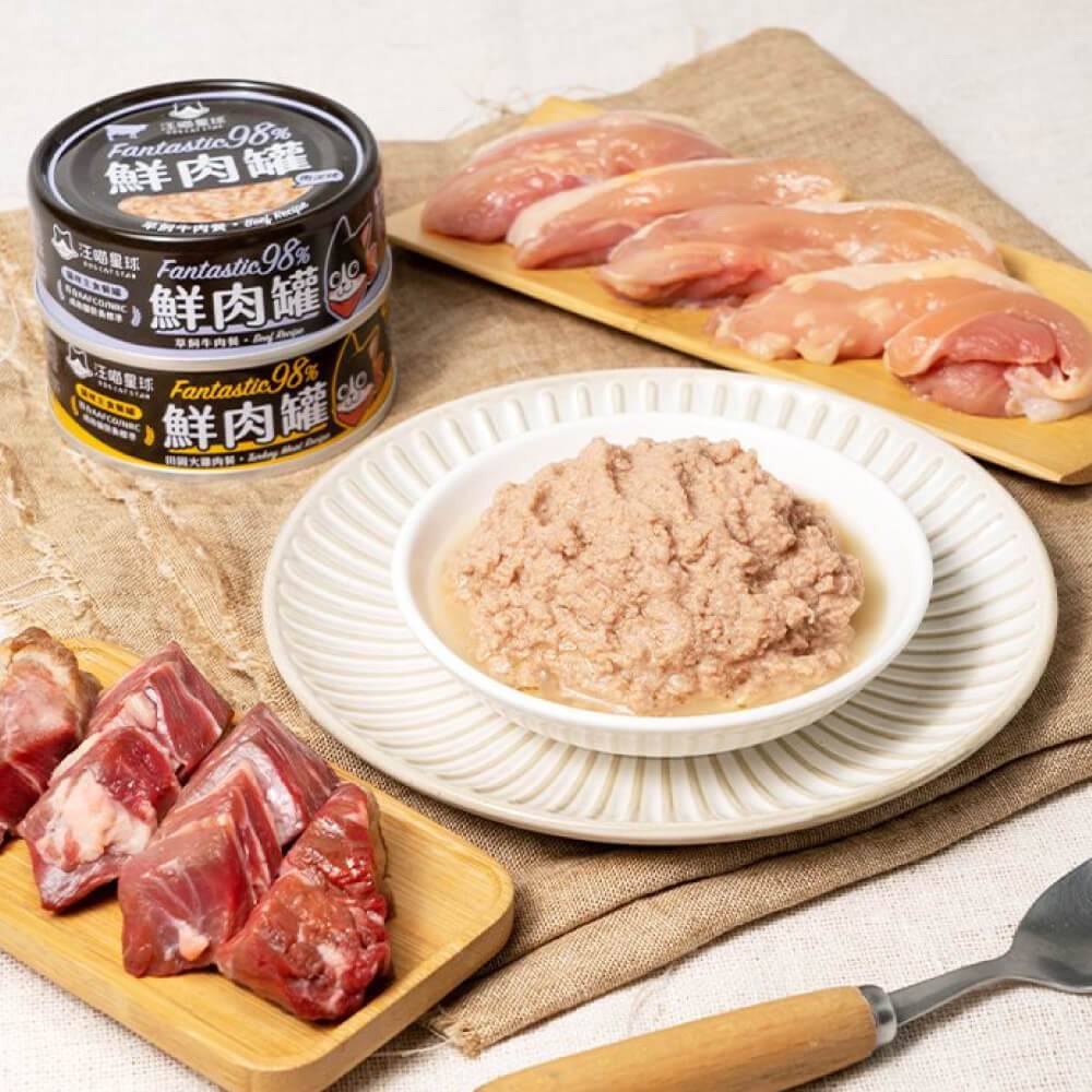 貓用98%鮮肉無膠主食罐 (多種口味)