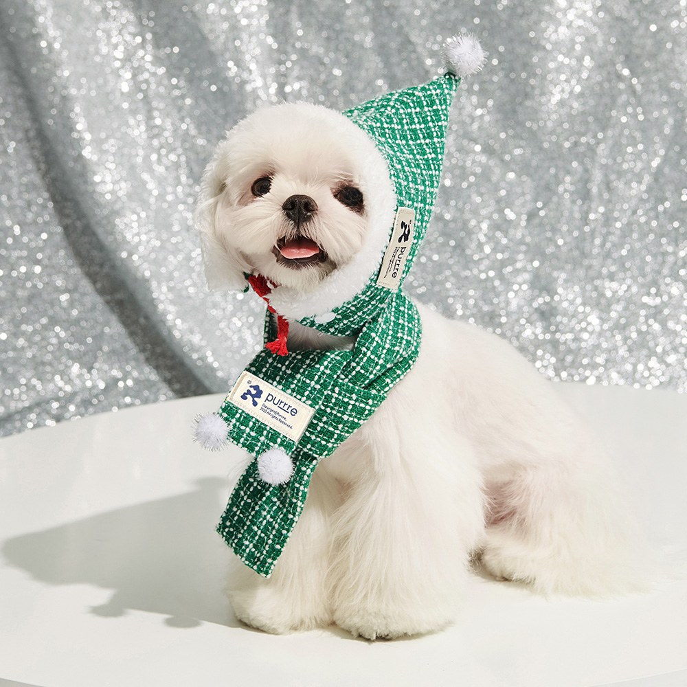 聖誕兩用圍巾帽 (兩色)