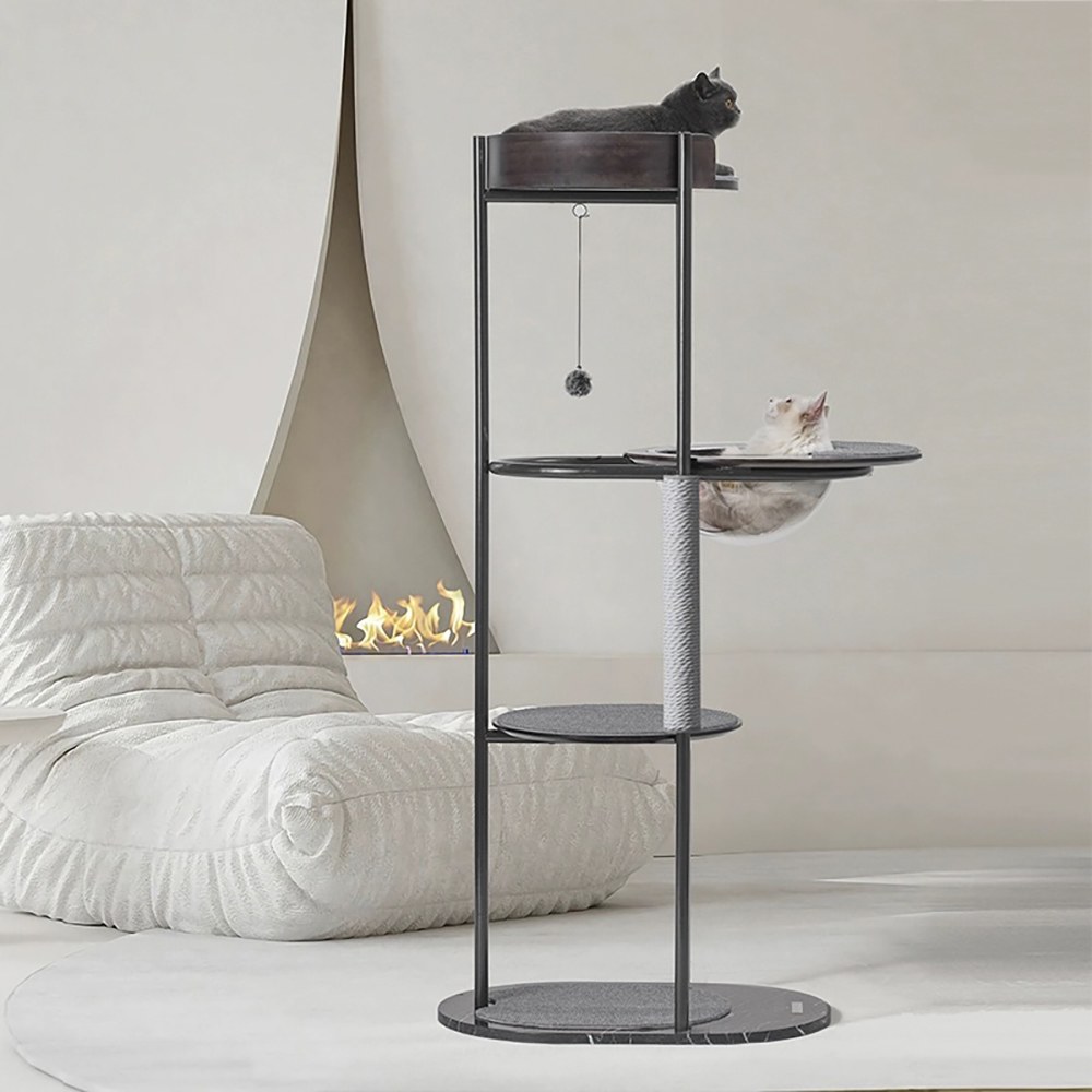 極簡實木貓爬架 - 雙子座 (兩色)