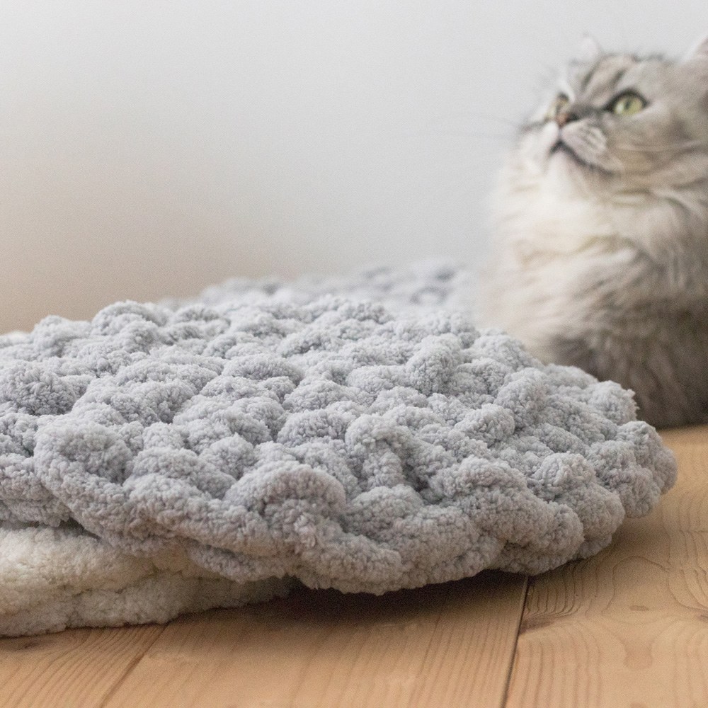 雪尼爾繩絨編織寵物墊(兩色)