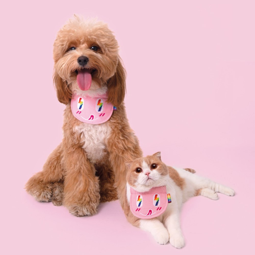 彩虹閃電口水巾