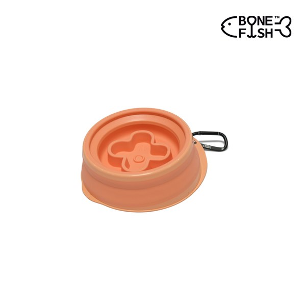 雙層寵物折疊碗 - 慢食款 (兩色)