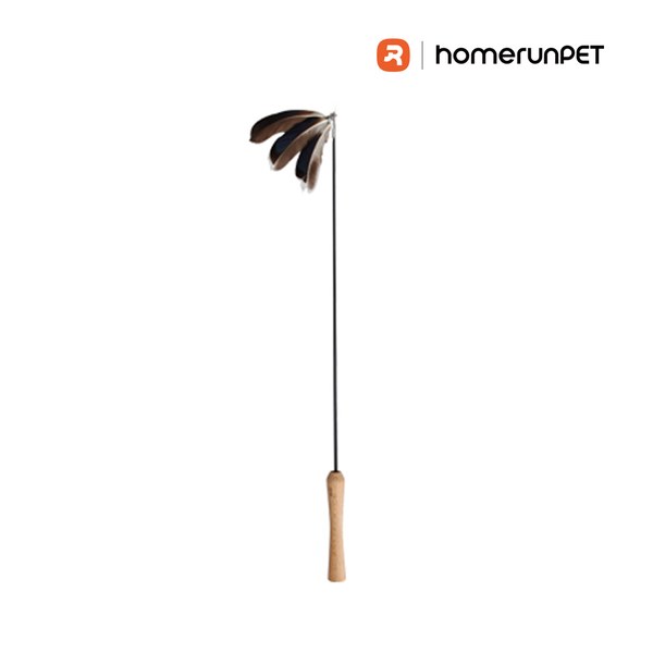 伸縮玻纖桿木柄逗貓棒