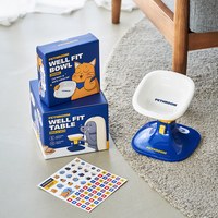 高度調節寵物瓷碗組