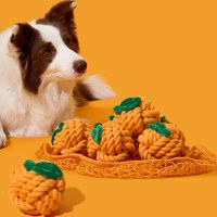 犬用繩結玩具 - 橘子