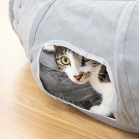 S型靜音可折疊貓隧道