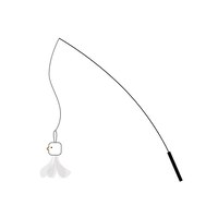 伸縮款逗貓棒 - 小雞羽毛