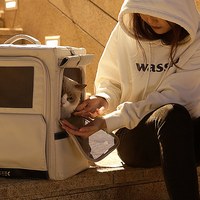 簡約骨架雙肩寵物包