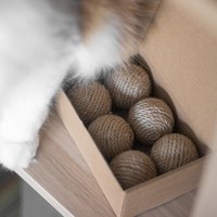 麻繩逗貓球 - 響鈴款 (6入)